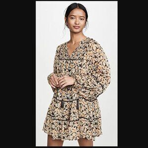 Free People - Free Swinging Floral Print Chiffon Mini Dress